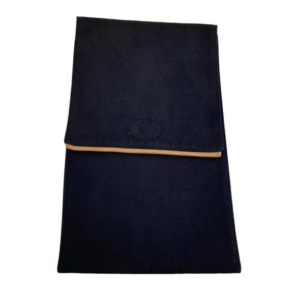 HERMES - Dark Navy Cotton Pouch - Picture 1 of 6
